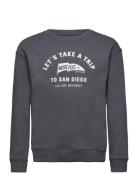 Message Cotton Sweatshirt Tops Sweatshirts & Hoodies Sweatshirts Grey ...