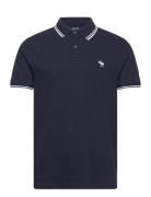 Anf Mens Knits Tops Polos Short-sleeved Navy Abercrombie & Fitch