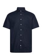 Bs Lott Casual Modern Fit Shirt Tops Shirts Short-sleeved Navy Bruun &...