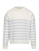 Striped Cotton-Blend Sweater Tops Knitwear Pullovers Multi/patterned M...