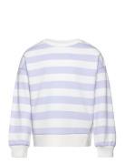 Striped Cotton-Blend Sweatshirt Tops Sweatshirts & Hoodies Sweatshirts...