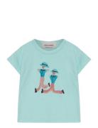 Baby Dancing Giants T-Shirt Tops T-Kortærmet Skjorte Blue Bobo Choses
