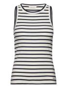 Striped Tank Top Tops T-shirts & Tops Sleeveless Cream GANT