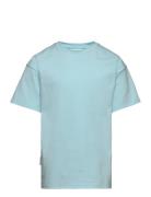 Unisex Long T-Shirt Tops T-Kortærmet Skjorte Blue Gugguu