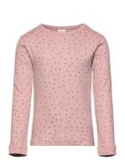 T-Shirt L/S Modal Dot Tops T-shirts Long-sleeved T-Skjorte Pink Petit ...