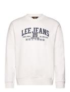 Varsity Sws Tops Sweatshirts & Hoodies Sweatshirts White Lee Jeans