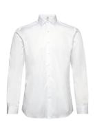 1927:Twill Weave Shirt Wf L/S Tops Shirts Business White Lindbergh Bla...