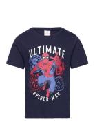 Tshirt Tops T-Kortærmet Skjorte Navy Spider-man