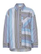 Matrimi Tops Shirts Long-sleeved Blue Munthe