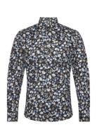 Aop Floral Shirt L/S Tops Shirts Casual Navy Lindbergh