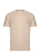 Ss Tee Terry Tops T-Kortærmet Skjorte Beige Lindbergh