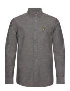 Cotton Linen Button Down Shirt Tops Shirts Casual Grey Lyle & Scott