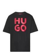 Short Sleeves Tee-Shirt Tops T-Kortærmet Skjorte Black Hugo Kids
