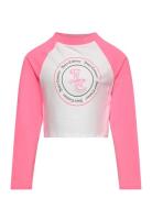 Raglan Colour Block Ls Tee Tops T-shirts Long-sleeved T-Skjorte Pink J...