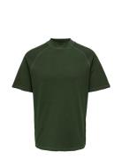 Onskeith Reg Waffle Mock Ss 3654 Tee Tops T-Kortærmet Skjorte Green ON...