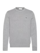Sweaters Tops Knitwear Round Necks Grey Lacoste