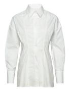 Caressa - Solid Cotton Tops Shirts Long-sleeved White Day Birger Et Mi...