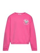 Sequin Artwork Sweatshirt Tops Sweatshirts & Hoodies Sweatshirts Pink ...