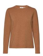 Elba Ls Tee Gots Tops T-shirts & Tops Long-sleeved Brown Basic Apparel