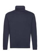 Longsleeve Turtleneck Tops T-Langærmet Skjorte Navy Tom Tailor