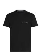 Institutional Tee Tops T-Kortærmet Skjorte Black Calvin Klein Jeans