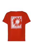 T-Shirts Tops T-shirts & Tops Short-sleeved Red Esprit Casual