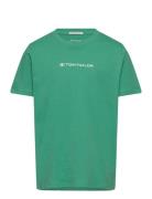 Printed T-Shirt Tops T-Kortærmet Skjorte Green Tom Tailor