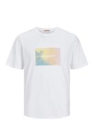 Joraruba Sunset Branding Tee Ss Jnr Tops T-Kortærmet Skjorte White Jac...