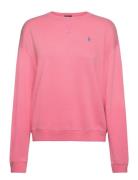 Fleece Crewneck Pullover Tops Sweatshirts & Hoodies Sweatshirts Pink P...