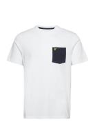 Contrast Pocket T-Shirt Tops T-Kortærmet Skjorte White Lyle & Scott