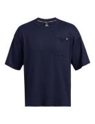 Ua Rival Waffle Crew Sport T-Kortærmet Skjorte Navy Under Armour