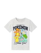 Nkmadan Pokemon Ss Top Sky Tops T-Kortærmet Skjorte Grey Name It