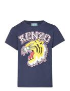 Short Sleeves Tee-Shirt Tops T-Kortærmet Skjorte Blue Kenzo