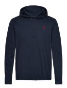 Jersey Hooded T-Shirt Tops Sweatshirts & Hoodies Hoodies Navy Polo Ral...