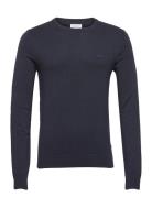 Ecovero L/S O-Neck Knit Tops Knitwear Round Necks Navy Lindbergh