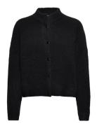 Alphagz Short Cardigan Tops Knitwear Cardigans Black Gestuz