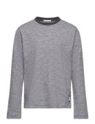 Striped Longsleeve Tops T-shirts Long-sleeved T-Skjorte Grey Tom Tailo...