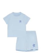 Short Tee Set Sets Sets With Short-sleeved T-shirt Blue Adidas Origina...