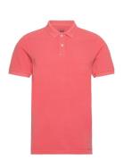 Garment Dye Polo Tops Polos Short-sleeved Pink Lee Jeans