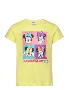 Short-Sleeved T-Shirt Tops T-Kortærmet Skjorte Yellow Minnie Mouse