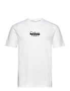 Cut Through Logo T-Shirt Tops T-Kortærmet Skjorte White Calvin Klein