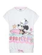 Tshirt Tops T-Kortærmet Skjorte White Minnie Mouse