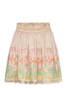 Caisa Silk Skirt Kort Nederdel Multi/patterned Malina