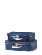 Suitcase Paper 2-Set Blue Home Kids Decor Storage Storage Boxes Blue K...
