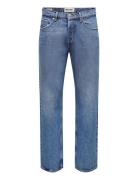 Onsedge Loose Mid. Blue 4939 Jeans Bottoms Jeans Relaxed Blue ONLY & S...