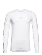 Tech Fit Ls Top M Sport T-Langærmet Skjorte White Adidas Performance