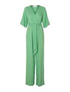 Slfviva 2/4 Long Linen Jumpsuit Noos Bottoms Jumpsuits Green Selected ...