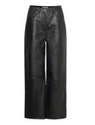 Shelly Trousers 14886 Bottoms Trousers Leather Leggings-Bukser Black S...