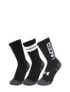 Ua Perf Tech Nov 3Pk Crew Sport Socks Regular Socks Black Under Armour