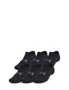 Ua Essential No Show 6Pk Sport Socks Footies-ankle Socks Black Under A...